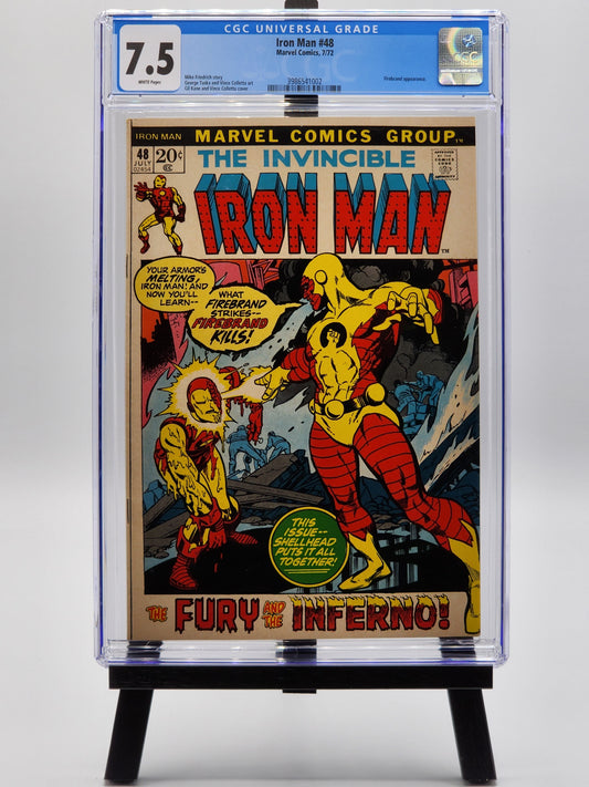 Iron Man #48 - Firebrand appearance - CGC 7.5 OFF-WHITE TO WHITE Pages