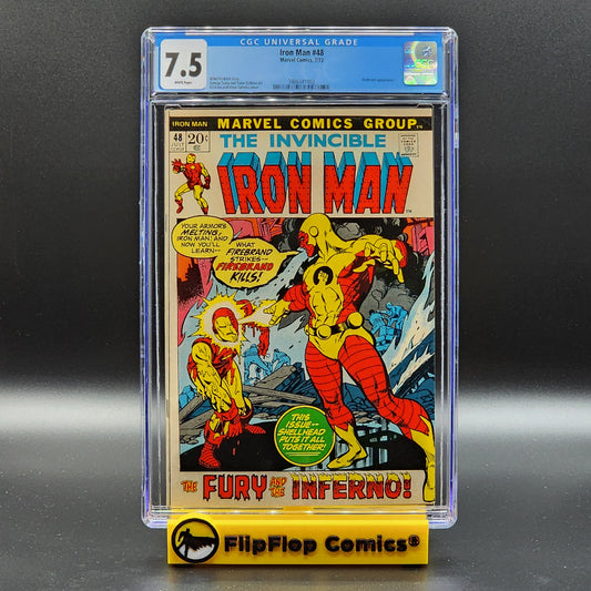 Iron Man #48 - Firebrand appearance - CGC 7.5 OFF-WHITE TO WHITE Pages